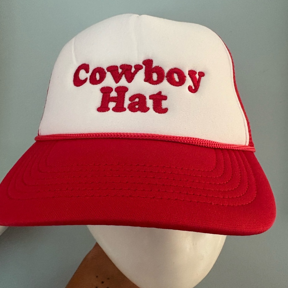 Red and White Orville Peck Cowboys Hat